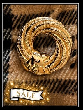 Burberry Brooch Open Knot/Gold Tone